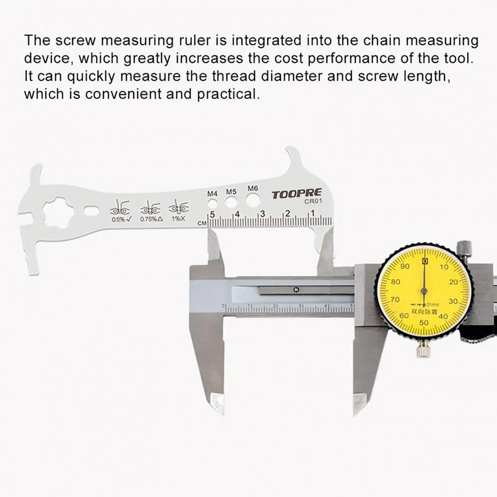 

Clear Scale Repair Tools Dedicated Bicycle Chain Ruler for Mountain Bike