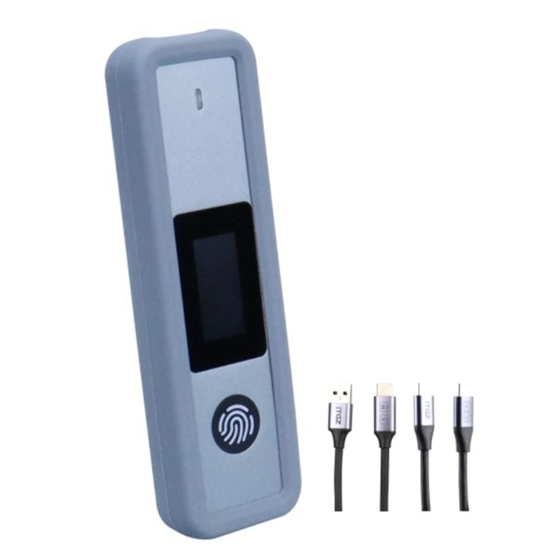 Шифрование отпечатков пальцев SSD-корпус NVMe Твердотельный диск Поддержка USB3.2 Быстрая передача 10 Гбит/с