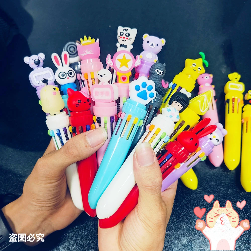 10 шт./партия разноцветные шариковые ручки