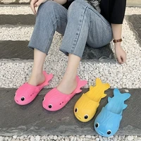 fish shaped beach slippers shoes creative funny women summer sandals breathable outdoor flip flops parent child home slippers