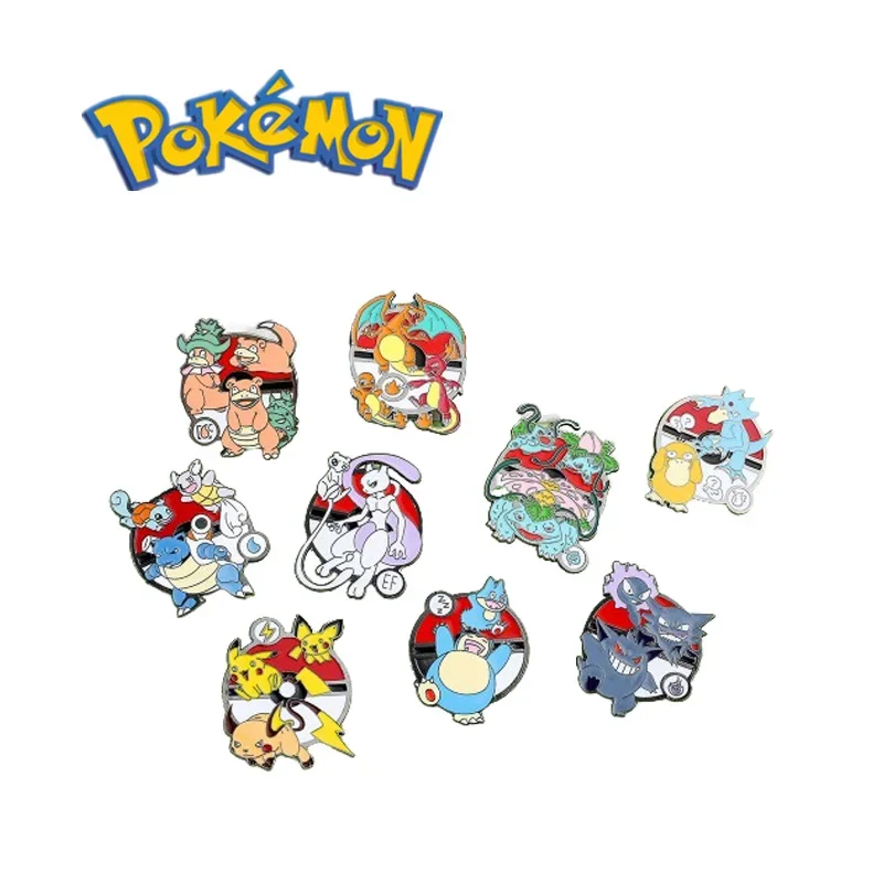 Металлический значок с покемоном анимационный периферийный чармандер Сквиртл