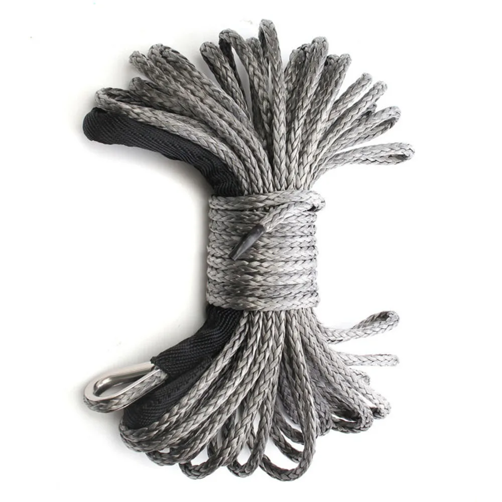 Car Winch Line Cable Rope High Strength Synthetic Tow Cord With Sheath Truck Boat Emergency Replacement Car Outdoor Accessories