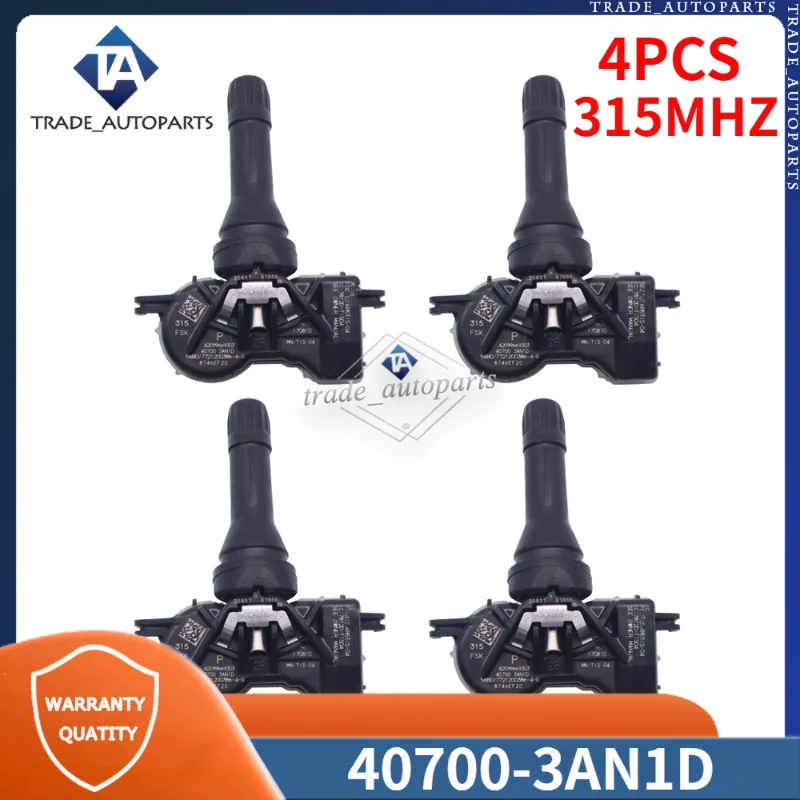 Датчик мониторинга давления в шинах 40700-3AN1D 407003AN1D 315 МГц TPMS для 2017-2018 NISSAN LEAF 2018-2020 Nissan Sentra