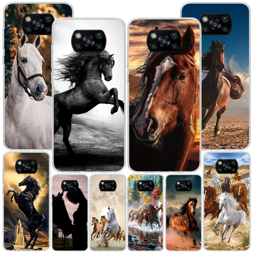 Фото Чехол для телефона Horse Great Beauty Galloping для Xiaomi Poco X6 X5 X4 X3 Nfc F6 F5 Pro F4 Gt F3 F2 F1 M5S M4 M3 с персонализированным принтом Co №1