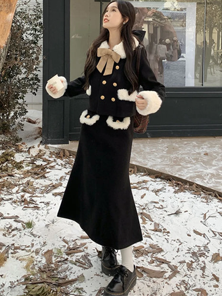 Элегантные женские комплекты из 2 предметов на хлопковой подкладке корейские