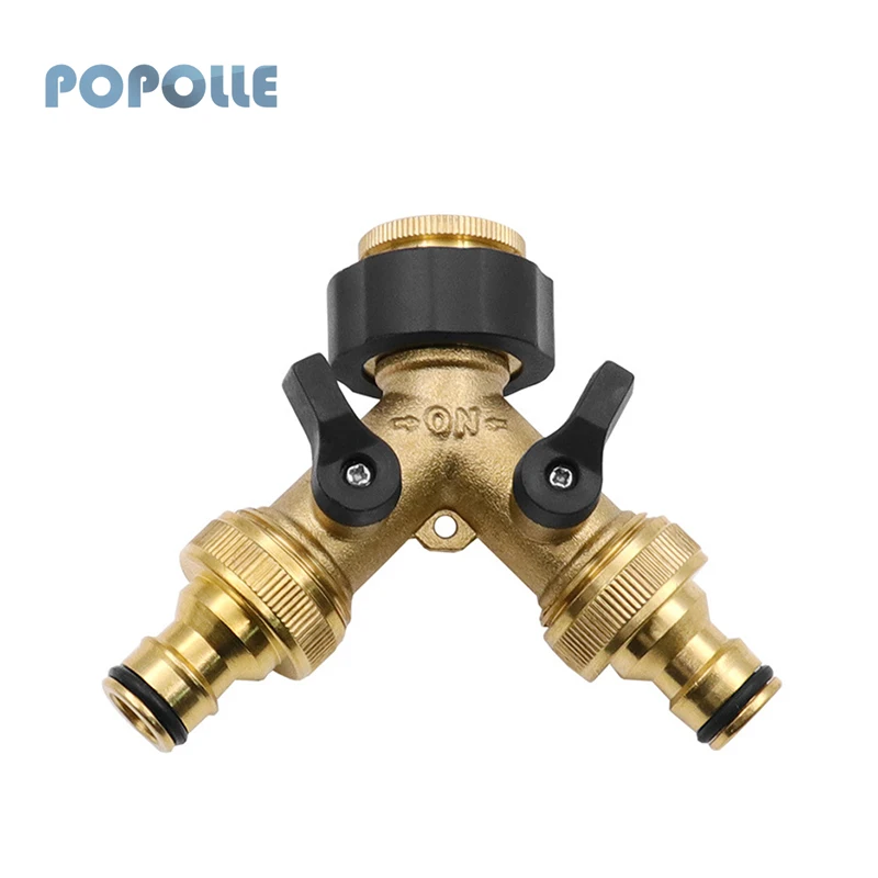 Water Pipe Divider Interface Two-way Brass Y-type Valve One-point Two-way Water Divider Garden Irrigation Flowers and Plants