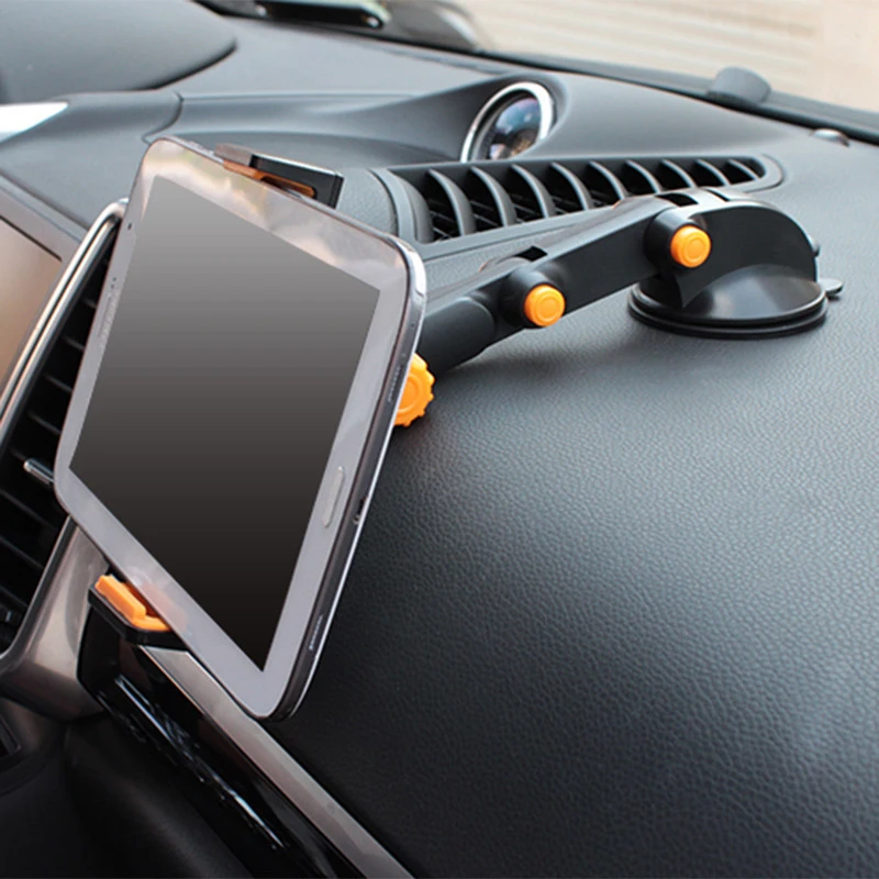 

360 Degree Rotation Car Phone Holder Windscreen Dashboard Suction Cup Bracket Tablet GPS Stand Cradle For 7-11 Devices