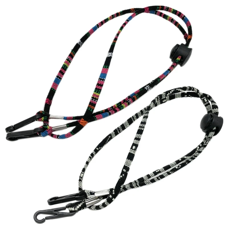 

2 Pcs Adjustable Face Mask Hanging Rope Face Mask Lanyard Anti-Lost Disposable Mask Holder Ear Hanging Rope, No.7 & No.6