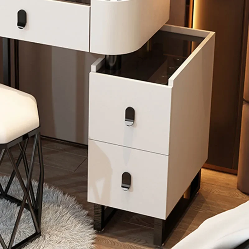 Зеркало круглый туалетный столик скандинавский табурет женский роскошный ящик