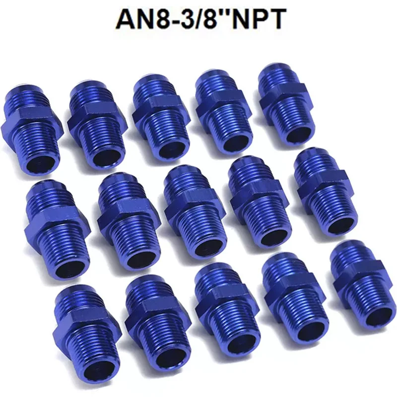 

AN8-3/8"NPT Auto Oil Air Hose Male Thread Fitting 10PCS/LOT Straight Flare to Pipe Fitting Adapter Accessories