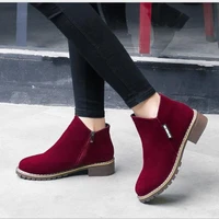 uh8 new hot fashion women new boots autumn winter boots classic zipper snow ankle boots winter suede warm fur plush women shoes