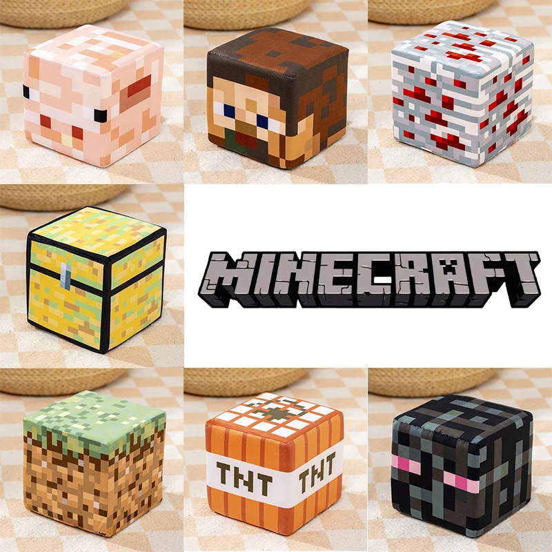 30 см Майнкрафт мультфильм куб подушка аниме TNT травяной блок сундук креативная
