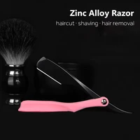 professional straight edge razor zinc alloy barber shaving razor mens folding shaver hairdresser haircut tools safety razor