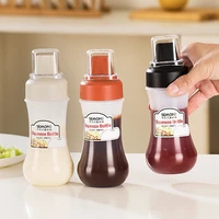 1pc portable 350ml measurable squeeze sauce bottle with cover 5 hole sauce vinegar ketchup condiment dispenser