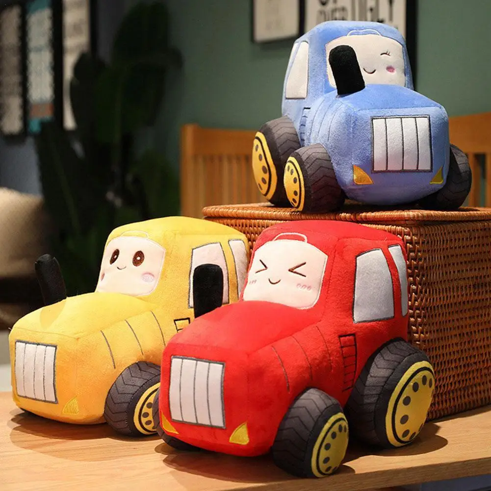 

Mini Cartoon Tractor Plush Doll Stuffed Peluche Kawaii Car Doll Baby & Toddler Toys For Children Birthday Xmas Gifts