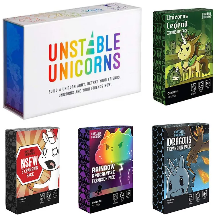 Unstable Unicorns Board English Family Party Expansion Basic version Of Classic Board Games