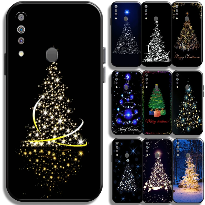 

Merry Christmas Tree Deer Phone Case For Samsung Galaxy M30 M30S Carcasa Full Protection Cover Coque Liquid Silicon Funda