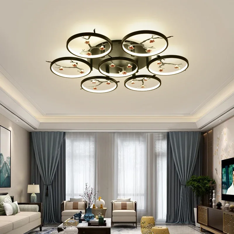 Новый китайский потолочный светильник для гостиной современный минималистичный