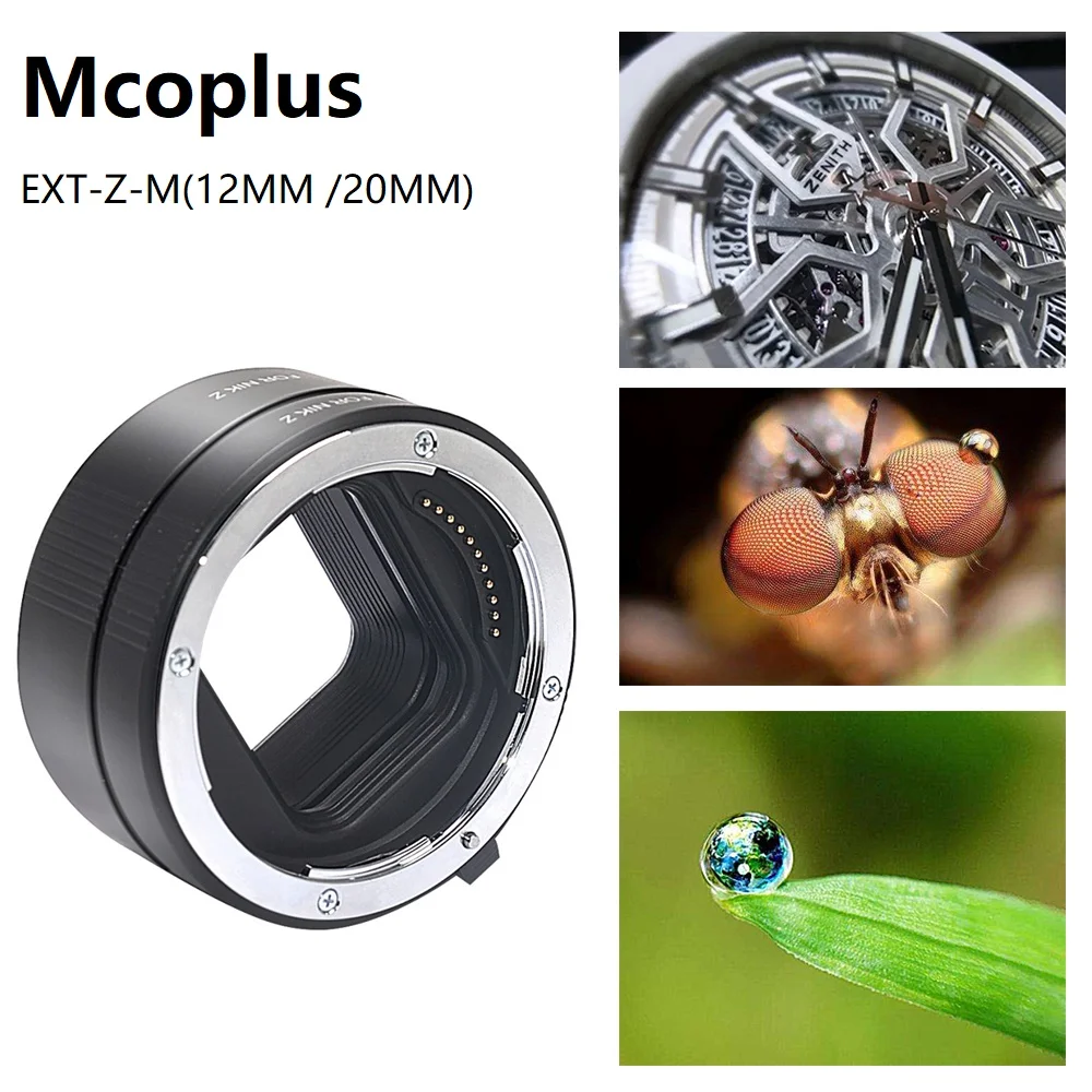 

Mcoplus Metal Z Mount AF Auto Focus Macro Extension Tube Adapter ring 12mm 20mm for Nikon Z5 Z6 Z7 Z6II Z7II Z50
