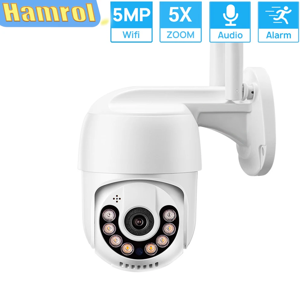 

Беспроводная IP-камера HAMROL, 1080P, PTZ, Wi-Fi, ONVIF, 5 Мп