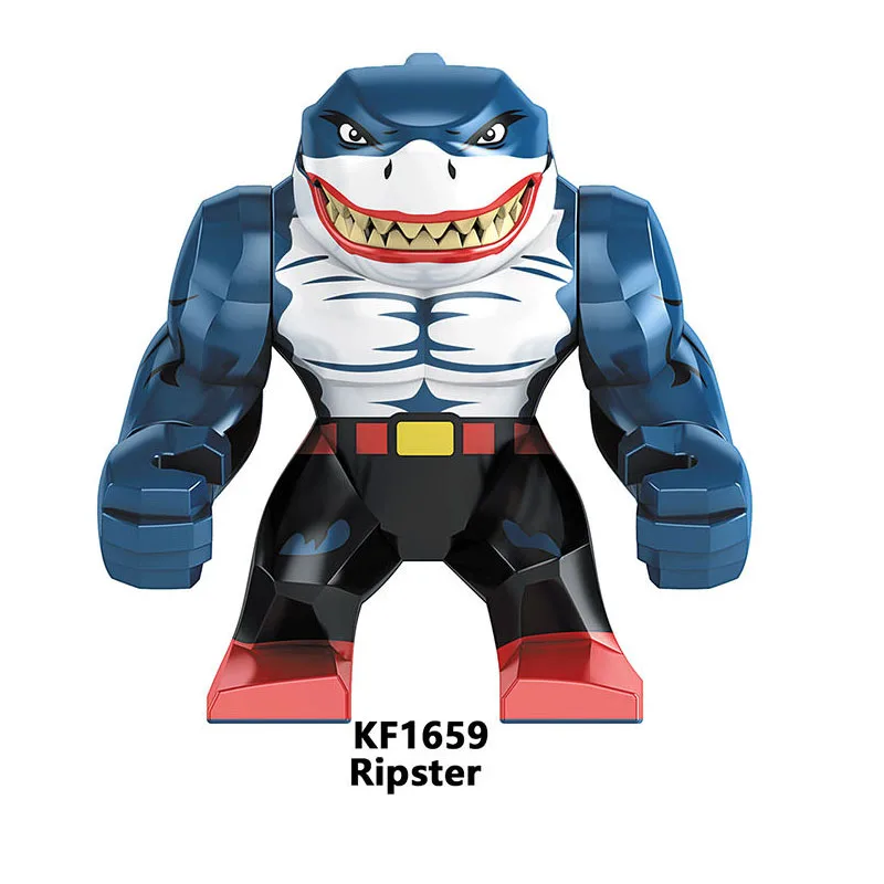 WM2423 WM2424 Большой Король Акула Строительные Блоки Ripster Jab Slammu Мультфильм Мини