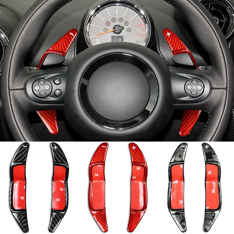

Car Steering Wheel Paddle Shift For MINI Cooper S JCW R55 R56 R57 R58 R59 R60 R61 LCI Carbon Fiber Shifter Paddle Extension Trim