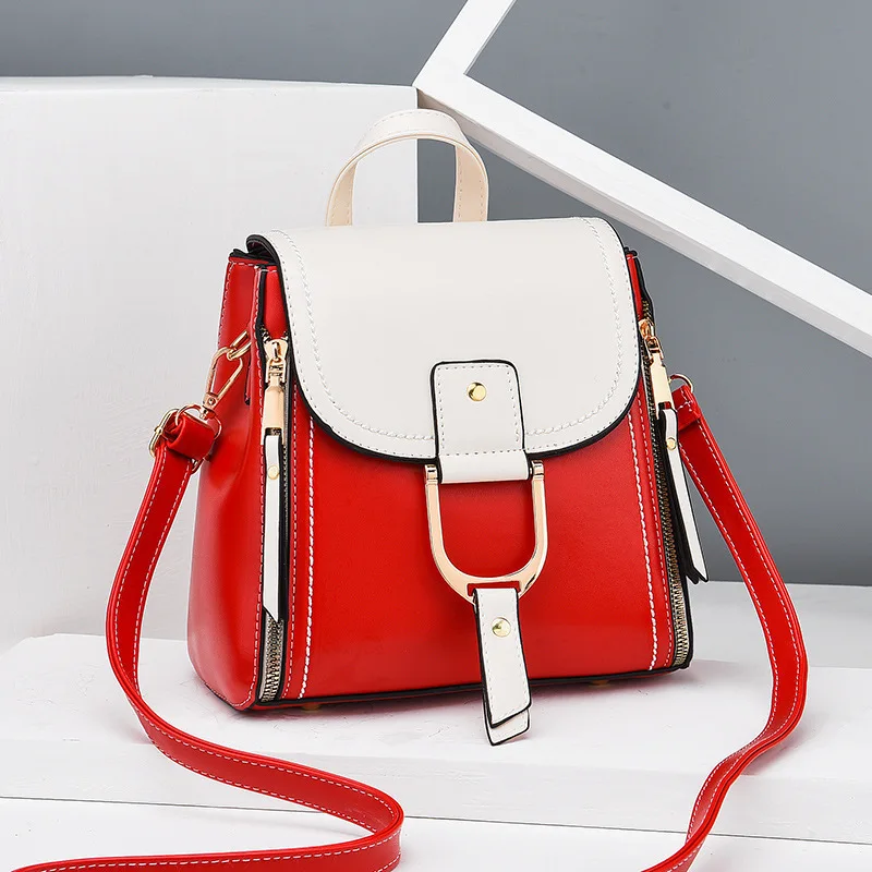 

Hot Selling Backpack for Women's Leisure 2023 Spring Color Contrast Fashion Large Capacity Single Shoulder Women's Bag