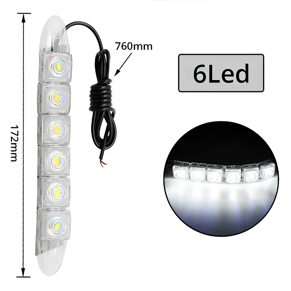 

2 шт. автомобильные светодиодные DRL дневные ходовые огни гибкие светодиодные белые водонепроницаемые противотуманные лампы для вождения Предупреждающий стиль Автостоянные лампы багажника