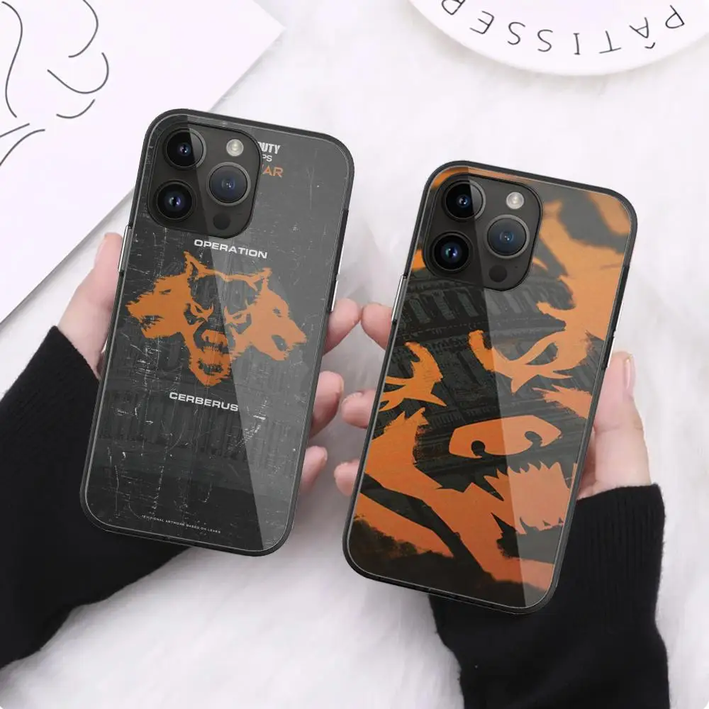 C_Call of Dutys Black Ops Phone Case For iPhone 16 Pro Max 15 14 13 12 Mini 11 XR XS 8 7 Plus Art Glass Cases