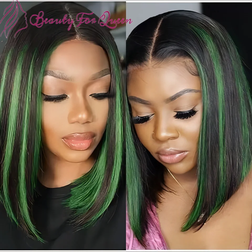 Ed Human Hai Short Straight Bob Wig Lace Frontal Wigs For Women