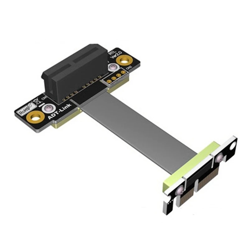 

R11SL-FL PCIe 3.0 X1 to X1 Extension Cable R11SL-TL Dual 90 Degree Right Angle Extender 8Gbps PCI Express 1X Riser Card
