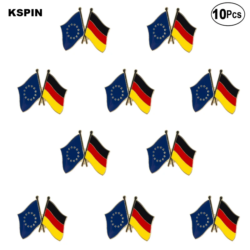 

EU & Germany Lapel Pin Flag badge Brooch Pins Badges 10Pcs a Lot