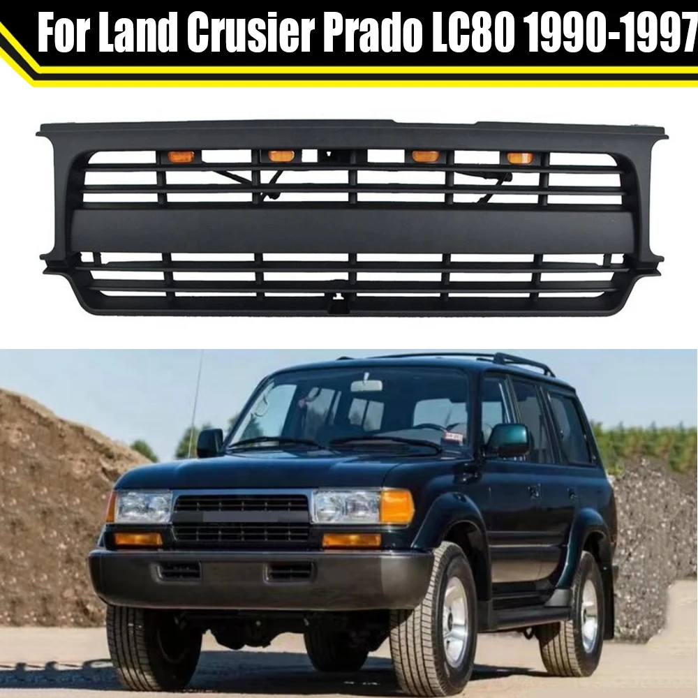 

Modified Front Racing Grille Car Grills ABS Mask Fit For Land Crusier Prado LC80 1990-1997 Auto Parts Other Exterior Accessories