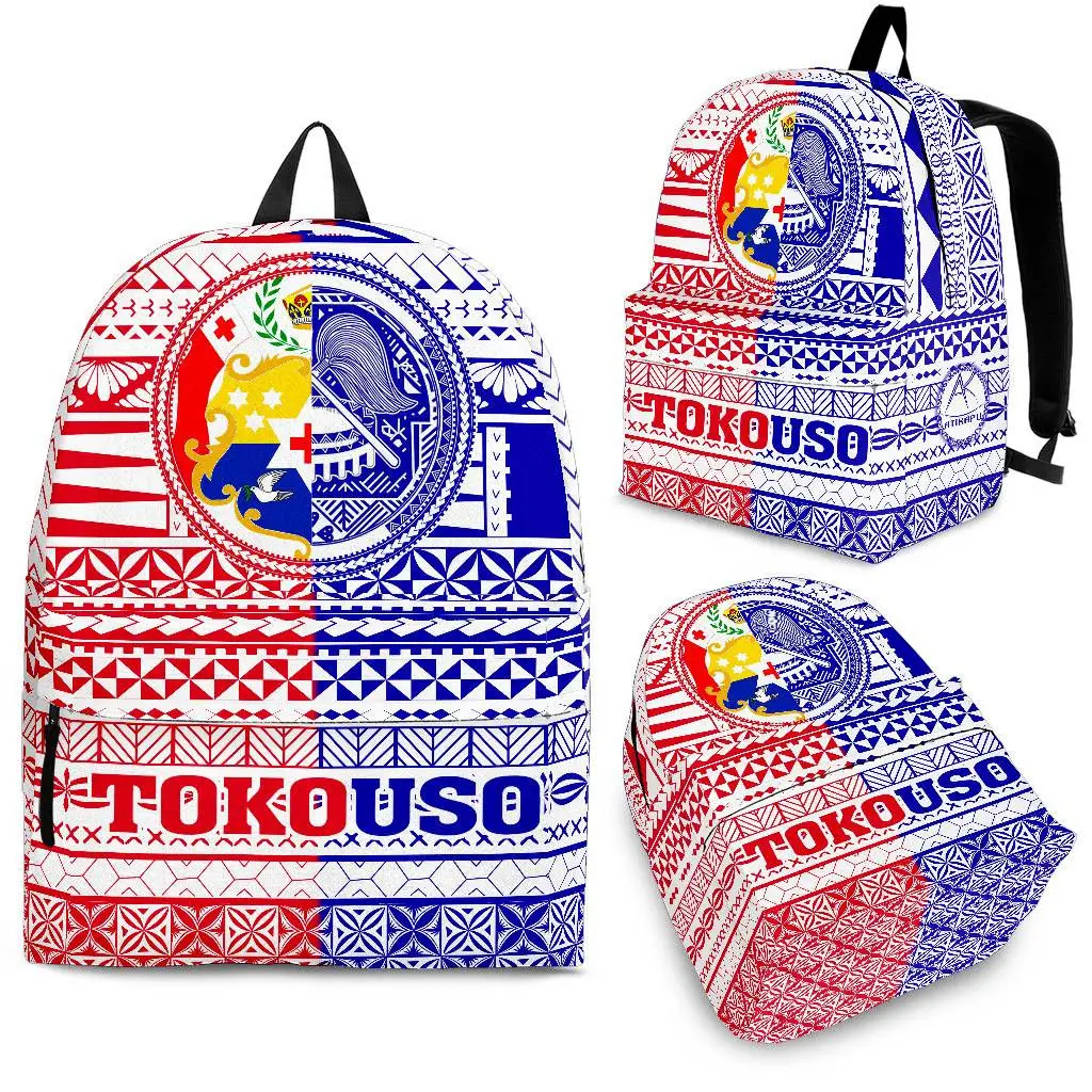 

YIKELUO American Samoa Flag 3D Printing Unisex Casual Backpack Polynesian Printing Teens Laptop Knapsack Student Textbook Bag