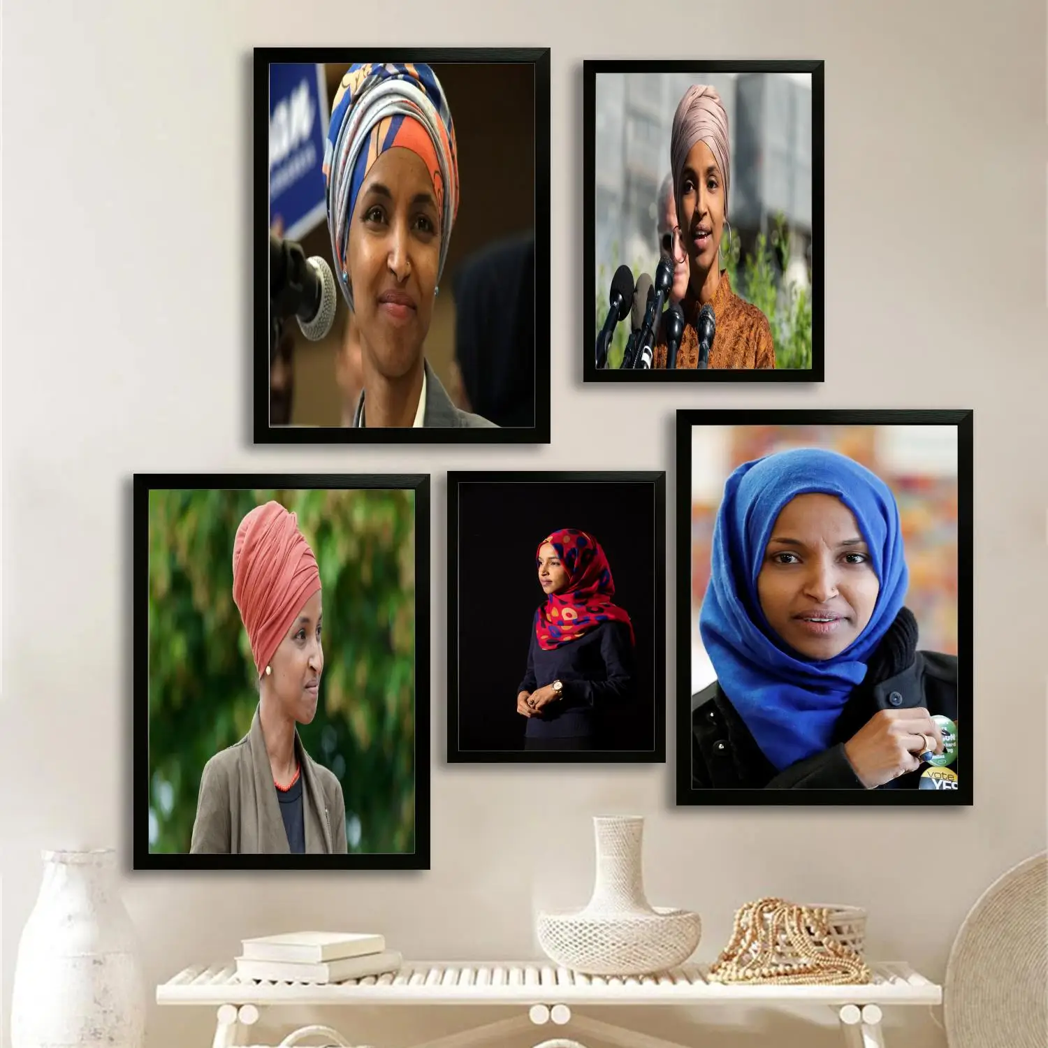 Ilhan omar холст художественный постер настенное искусство картина с принтом