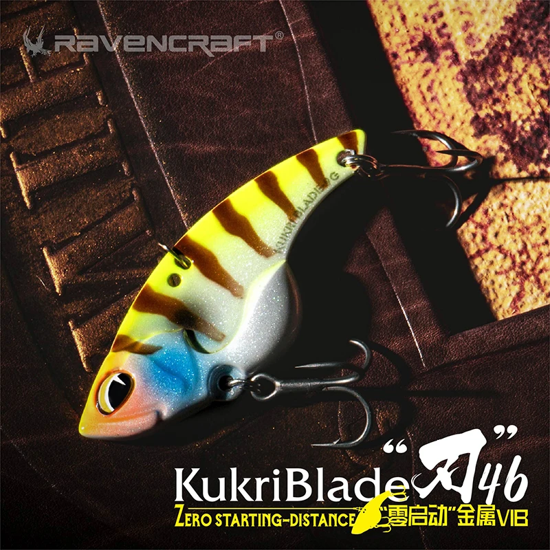 

Ravencraft KukriBlade VIB 46 мм металлический джиг жесткая приманка на большое расстояние Тонущая Вибрация для рыбалки сильные Крючки искусственная пр...