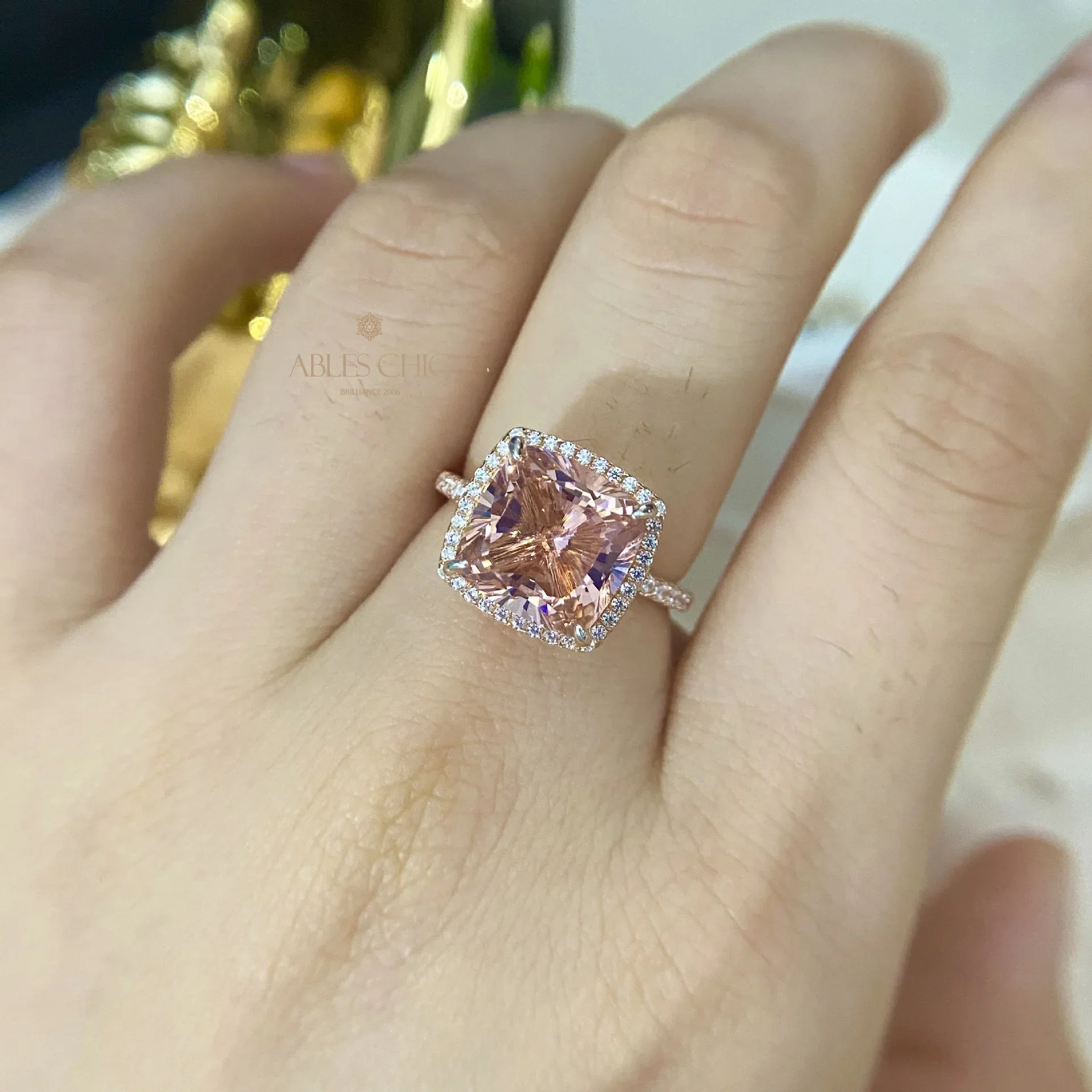 Серебряное коктейльное кольцо с розовым сапфиром S2R1S2R0944
