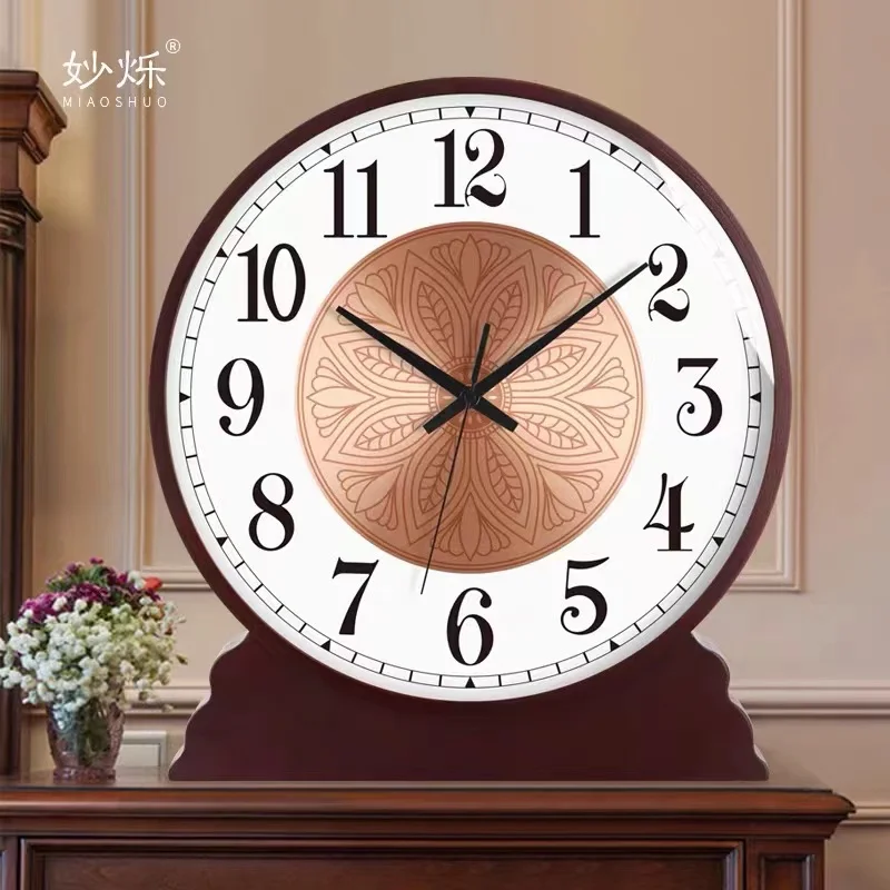 

Chinese Style Digital Table Clock Silent Wooden Creative Luxury Retro Desk Clock Ornament Reloj De Mesa Home Decoration 50