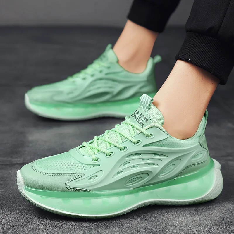 Mesh Daddy Men's Shoes Breathable All Air Sole Heightening Sneakers Autumn New Men's Sports Casual Running Shoes