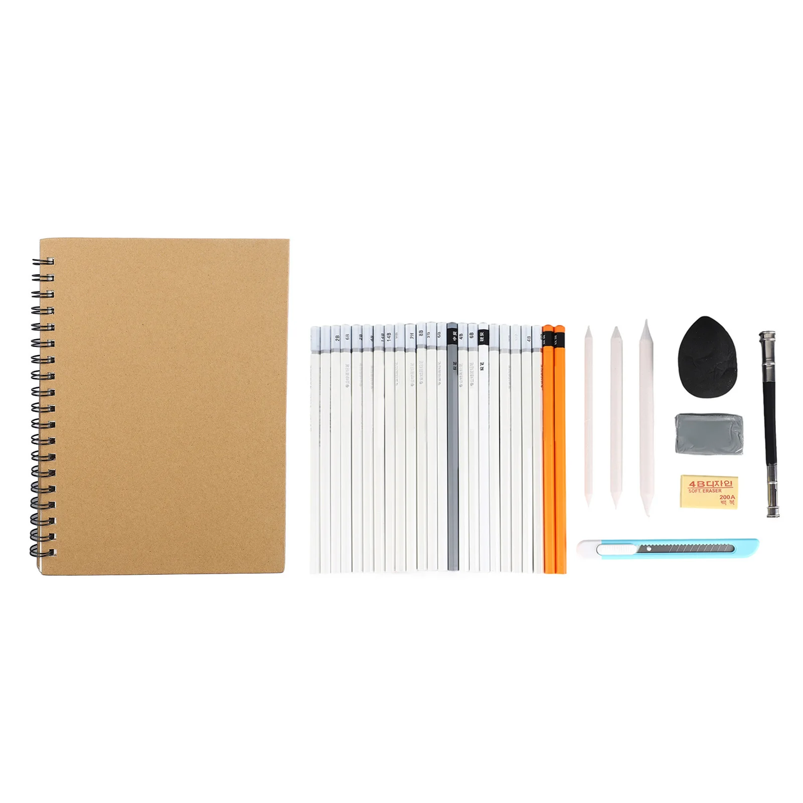 S Professional Ergonomic Portable Charcoal Pencils Set Prevent Breakage With Plastic Case For Artists For Shading