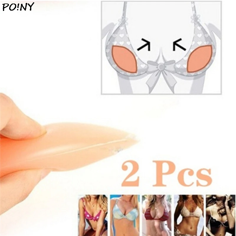 

1 Pair Silicone Triangle Bikini Swimsuit Bra Inserts Breast Enhancer Removeable Invisable Push Up Lift Bra Pads Ladies Lingerie