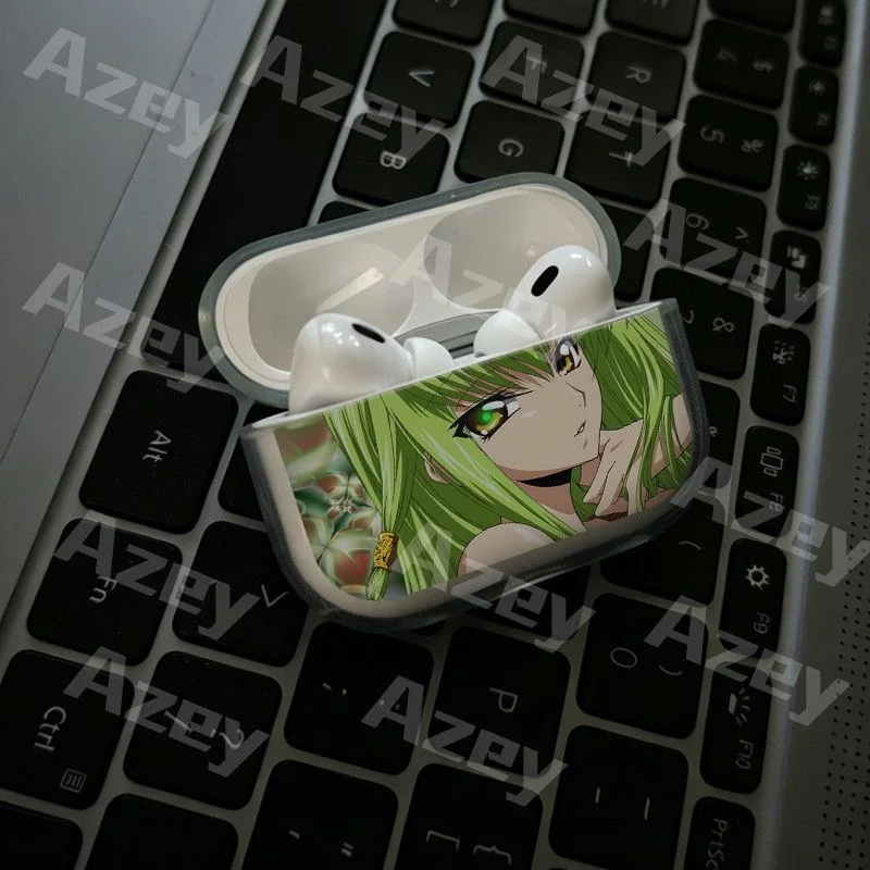 Фото Чехол для наушников с изображением Лелоша Ламперужа из Code Geass и Си-Си, для Airpods Pro 3 2025, мягкий прозрачный чехол для Airpods 4, ударопрочный чехол №2