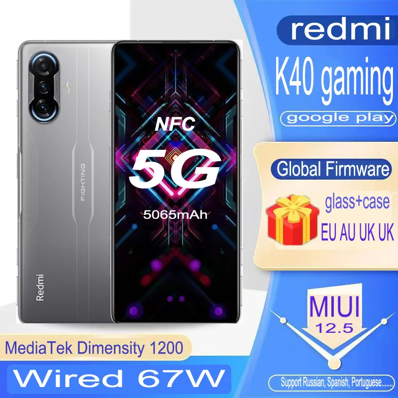 5G NFC Redmi K40 Gaming k50 Gaming 67w redmi K40 redmi k40pro Global ROM Xiaomi Smartphone Global firmware Google play