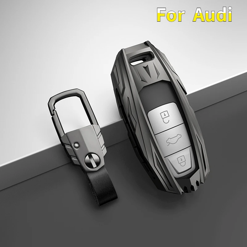 

Чехол для автомобильного ключа, из цинкового сплава, для Audi A3 A4 B9 A6 C8 A7 S7 4K A8 D5 S8 Q7 Q8 SQ8 E-tron 2018 2019 2020 2021