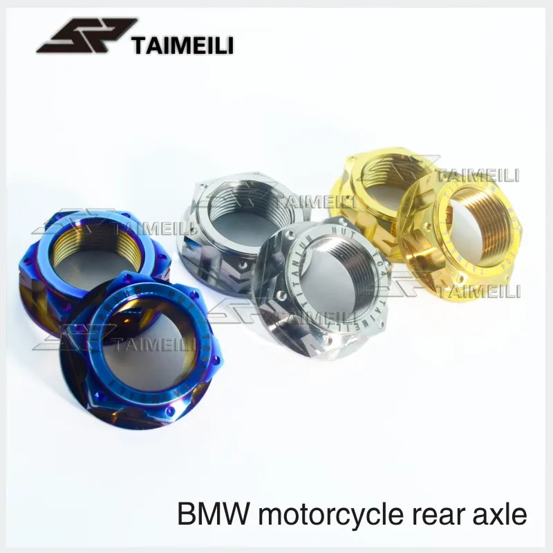 TAIMEILI Titanium alloy fancy nut m22x1.5mm m24x1.5 BMW RR Sanyang TMAX560 Honda motorcycle rear axle nut 1pcs