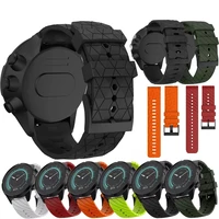 24mm width silicone watch strap for suunto9 7 d5baro bands sport silicone repalcement wristband for suunto spartan9 baro copper