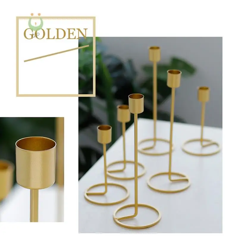 Candlestick Ornaments Wedding Party Banquet Decor - Gold