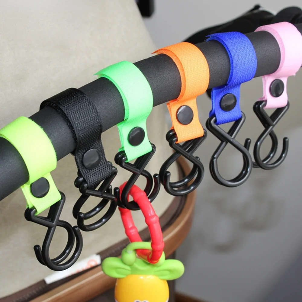 

2Pcs Baby Stroller Hook Buggy Diaper Bags Cart Hook Multi Purpose Stroller Pram Bag Hook Baby Stroller Organizer Accessories