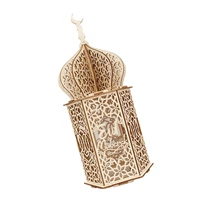 decorative lantern wooden night light lamp as ramadan eid mubarak decorations for home delicately made self assembling diy