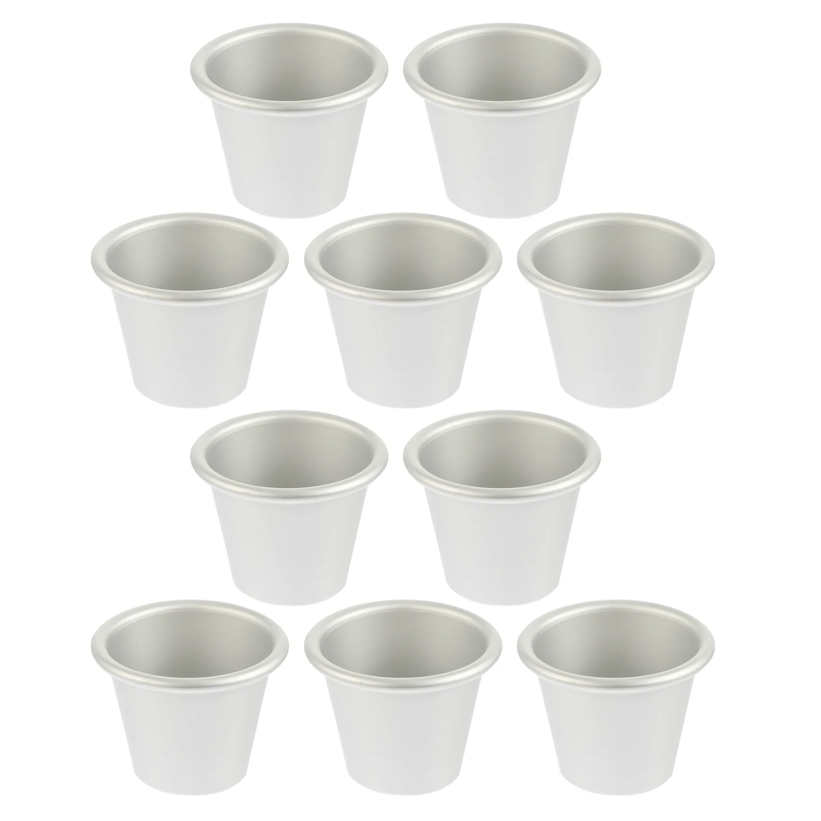 

10pcs Pudding Baking Cups Aluminium Cupcake Dessert Pudding Baking Molds